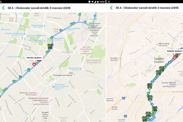 Автобусларни кузатиш учун TashBus иловаси ишга туширилди