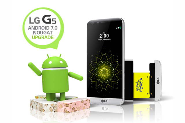 Смартфон LG G5 получил обновление до версии Android 7.0 Nougat