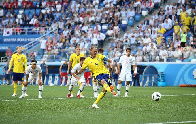 JCH-2018: Videotakror yordamida belgilangan penalti Shvetsiyaga Janubiy Koreya ustidan g‘alaba keltirdi