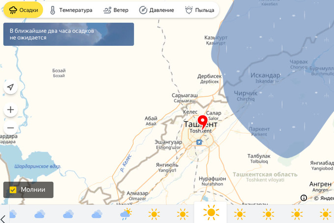 Карта осадков оренбург в реальном