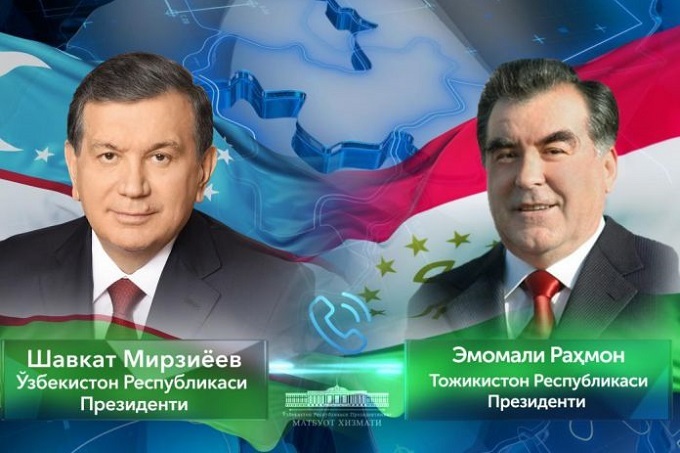 Shavkat Mirziyoyev Emomali Rahmon bilan telefon orqali muloqot qildi