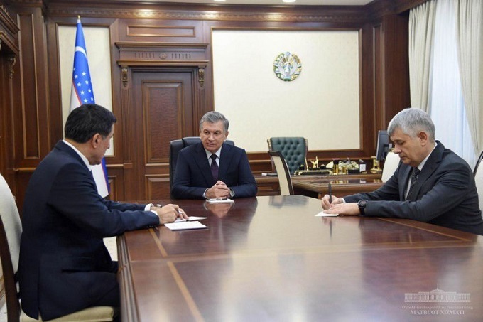 Shavkat Mirziyoyev ShHT bosh kotibi Vladimir Norovni qabul qildi