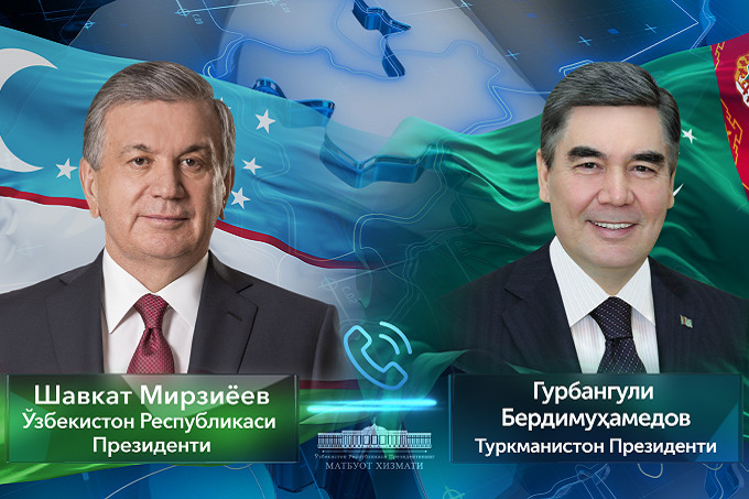 Shavkat Mirziyoyev Turkmaniston prezidenti bilan telefon orqali muloqot qildi