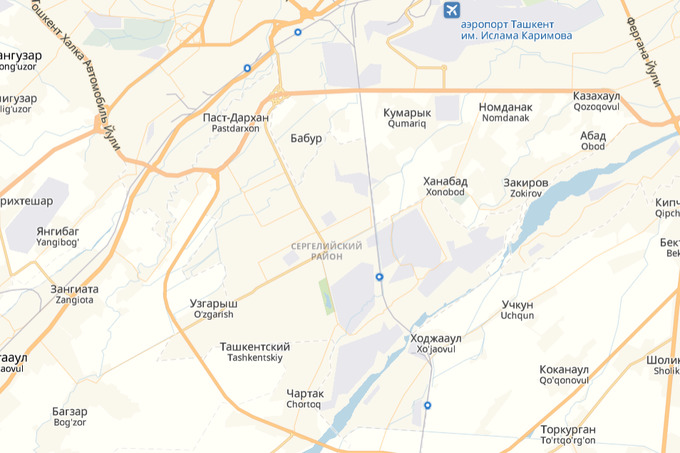 Карта достопримечательностей ташкента