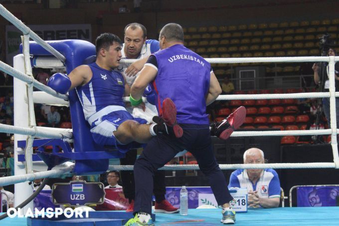 Boks. Sanjar Tursunov Osiyo chempionati finalida yutqazib qo‘ydi