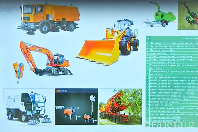 Управление благоустройства Ташкента механизируют