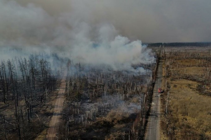 Chernobil zonasidagi o‘rmon yong‘inlari AESga yaqinlashmoqda