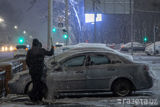 Фото: Снегопад в Ташкенте