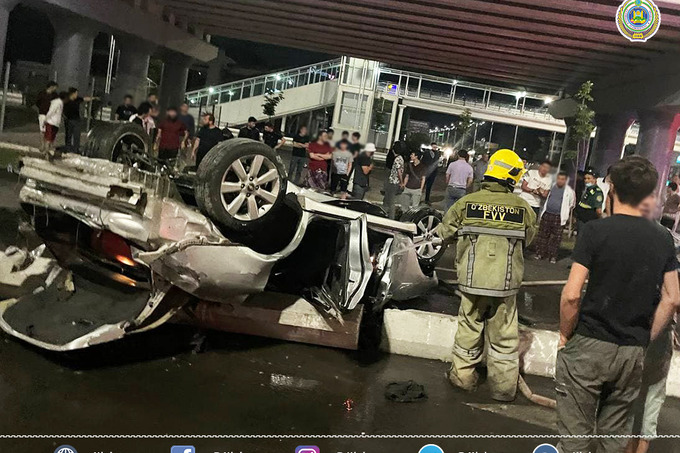 На Чиланзаре за ночь произошло две аварии, в одной из них погиб человек