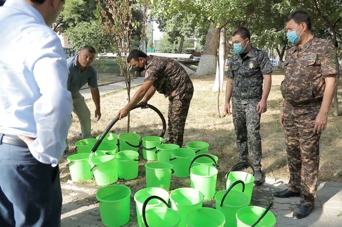 Пойтахтда дарахтларни суғориш бўйича акция ўтказилмоқда