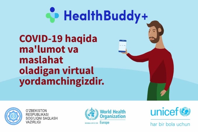 O‘zbekistonda COVID-19 savollari bo‘yicha HealthBuddy+ chat-boti ishga tushirildi