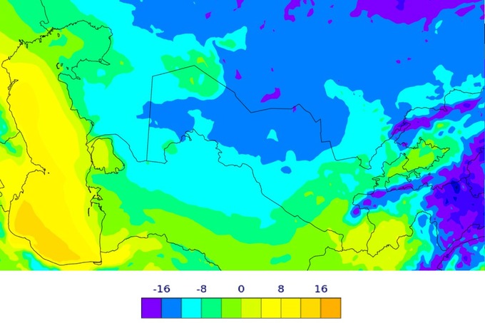 Аномально низкие температуры ожидаются в Узбекистане 9−12 декабря