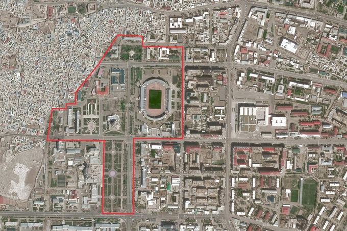 Возможные границы проекта туристического центра в Бухаре.