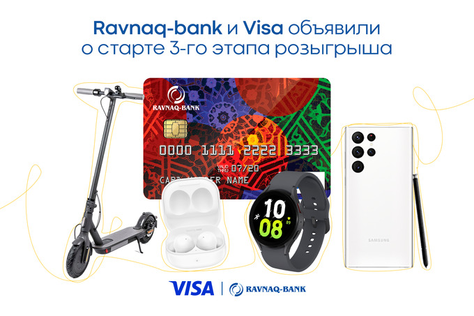 Ravnaq-bank и Visa объявили о старте третьего этапа розыгрыша