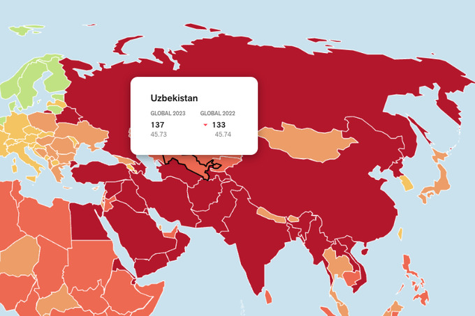 Узбекистан опустился на 4 позиции в рейтинге свободы прессы