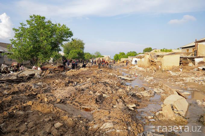 Consequences of the flood in the Farish district of the Jizzakh region.