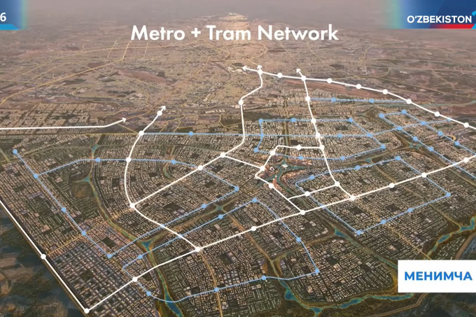 Yangi Toshkentda tramvay va metroning yagona tarmog‘i quriladi