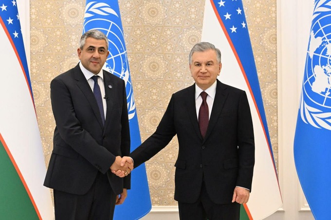 Shavkat Mirziyoyev YUNVTO bosh kotibi Zurab Pololikashvili bilan uchrashdi