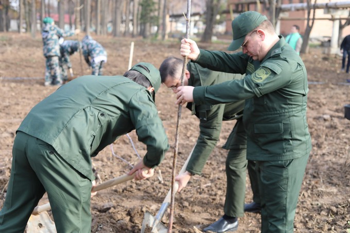 Прокуроры высадили новые деревья в дендропарке под Ташкентом