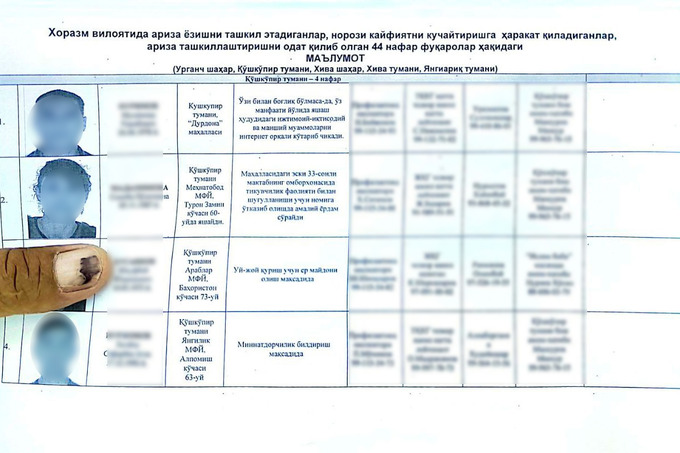 Хоразмда «шикоятчи фуқаролар» рўйхати тузилди — ОАВ