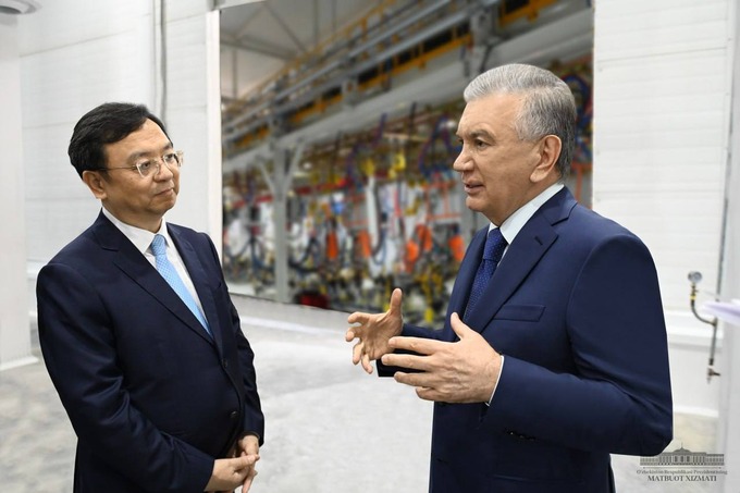 byd uzbekistan factory, автомобилестроение, визит президента, джизакская область