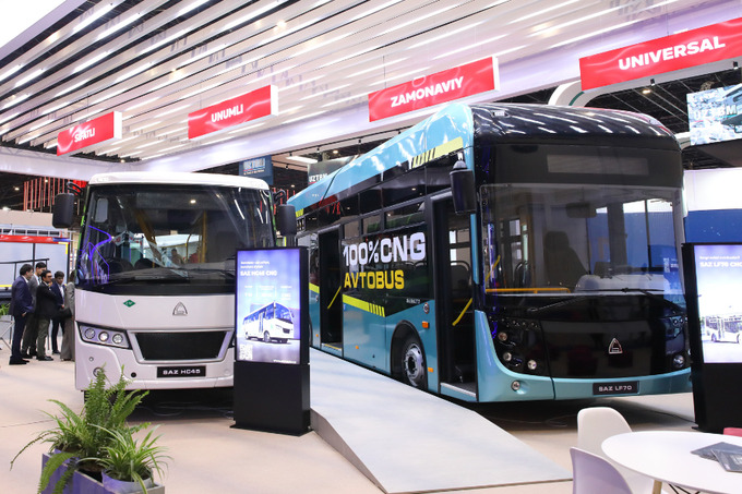 SamAuto представил прототип нового низкопольного автобуса на выставке Komtrans Tashkent 2024