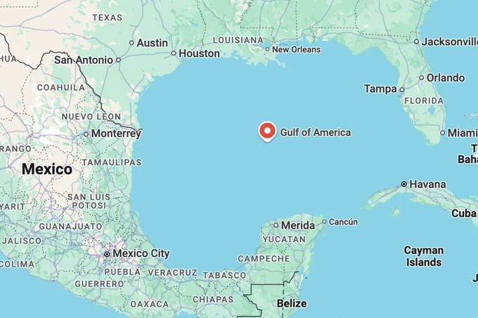 Google Maps переименовал Мексиканский залив в Американский для пользователей США